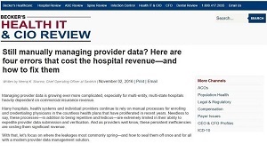 Are  you still manually managing provider data? 